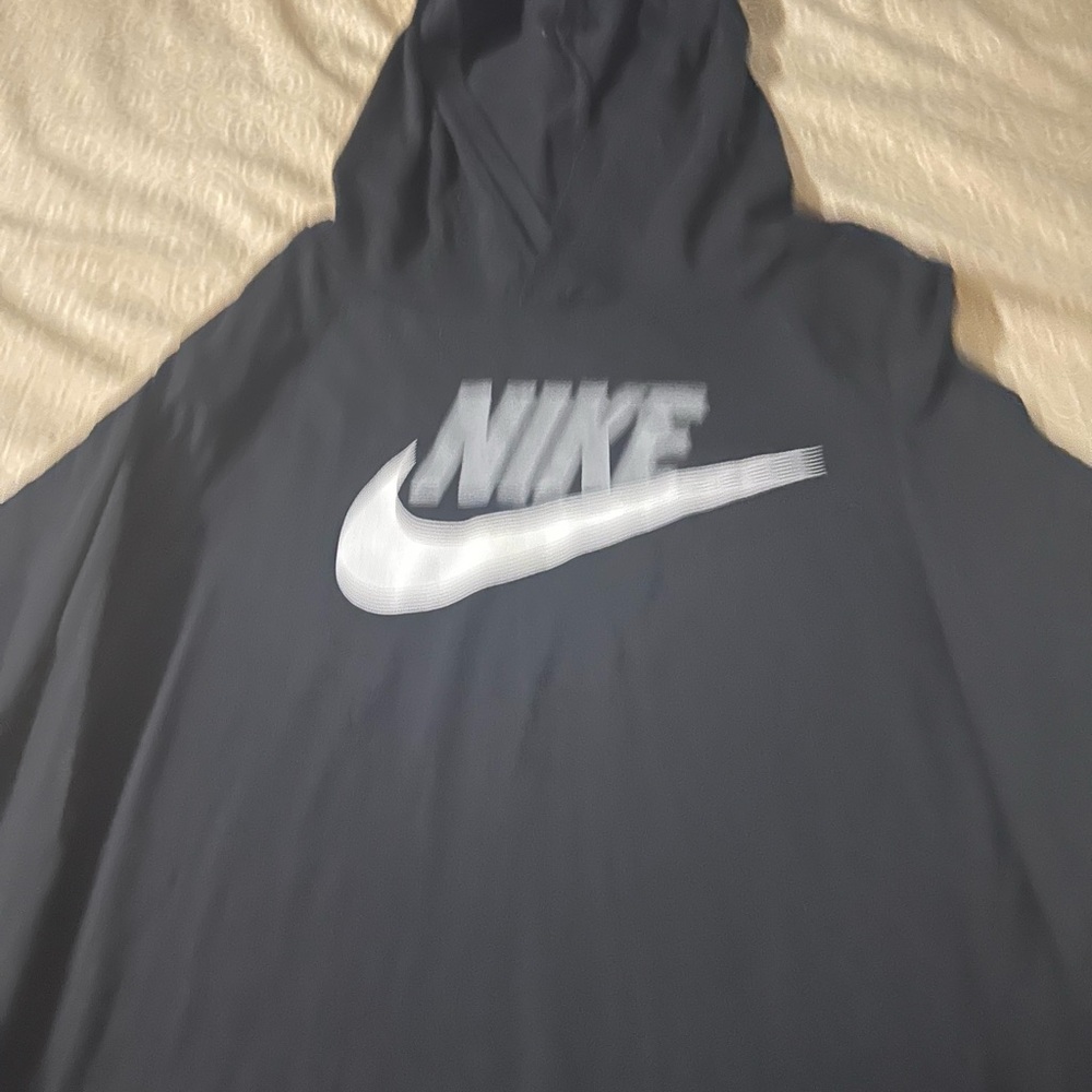 Nike Black Hoodie with White Logo Print